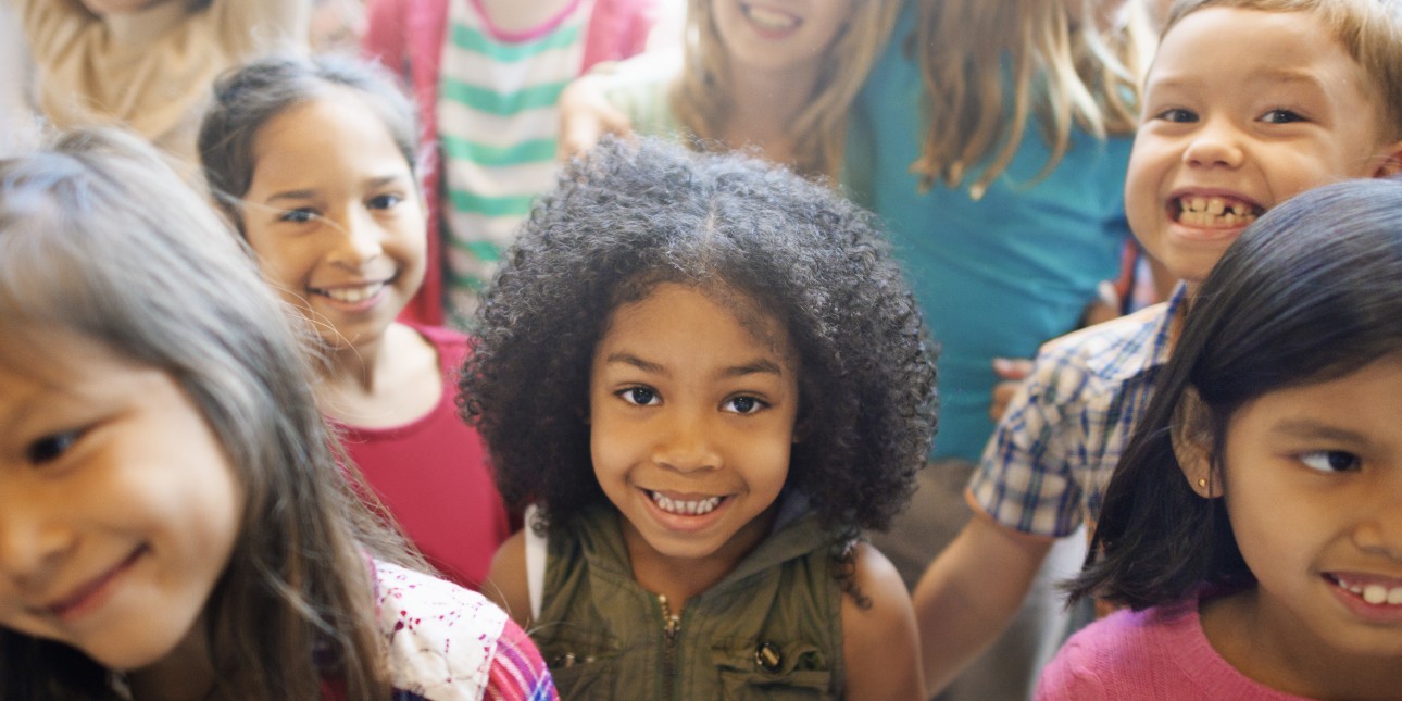 group of young children smiling